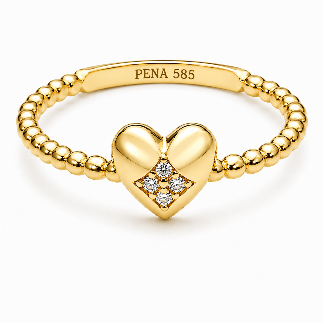 PENA Fluid Heart 14 Ayar Altın Yüzük
