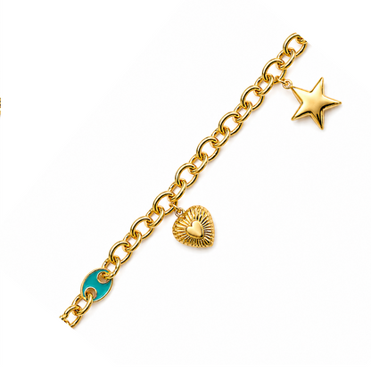 PENA Amour Symbol Charm 14 Ayar Altın Bileklik
