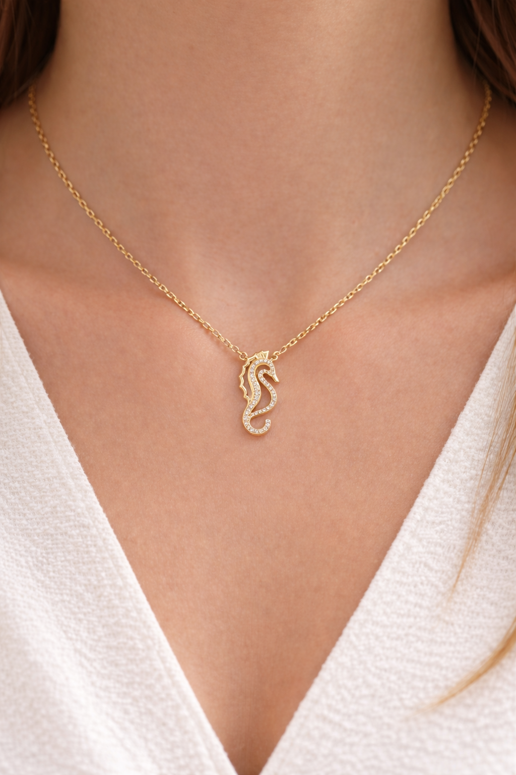 PENA Seahorse Glow 14 Ayar Altın Kolye