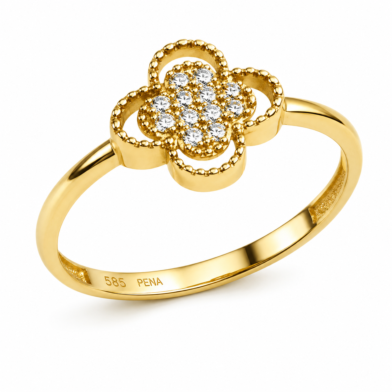 PENA Clover 14 Ayar Altın Yüzük