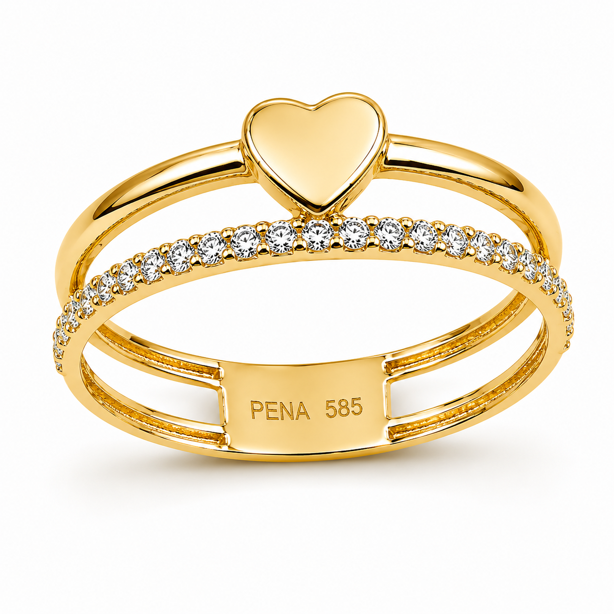PENA Essence Heart 14 Ayar Altın Yüzük