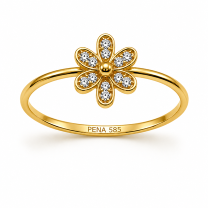 PENA Flora 14 Ayar Altın Yüzük