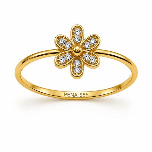 PENA Flora 14 Ayar Altın Yüzük