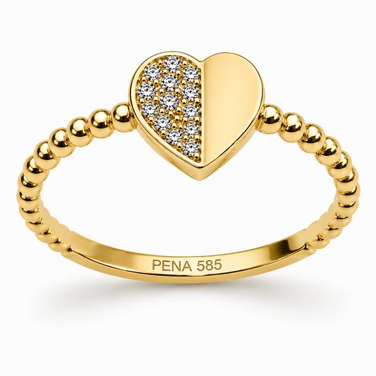 PENA Heart Core 14 Ayar Altın Yüzük
