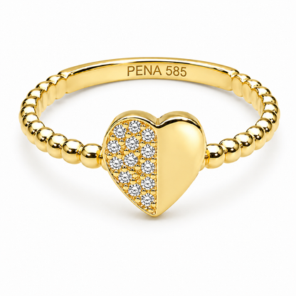 PENA Heart Core 14 Ayar Altın Yüzük