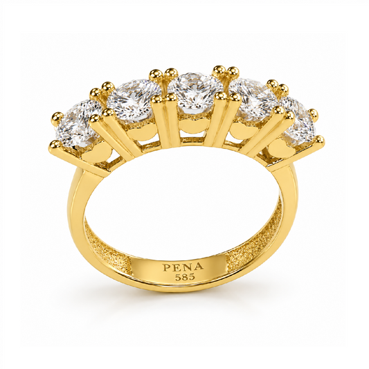 PENA Vela Crown 14 Ayar Altın Yüzük